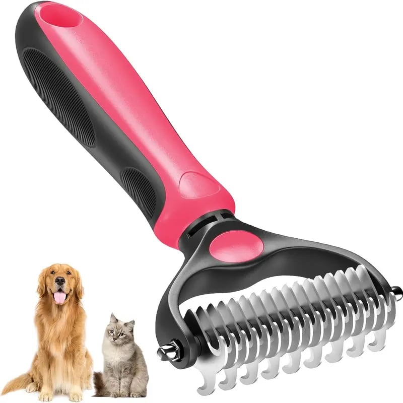 Revairau™ 2-in-1 Pet Grooming Brush - Hurtless Deshedding & Dematting Tool-1