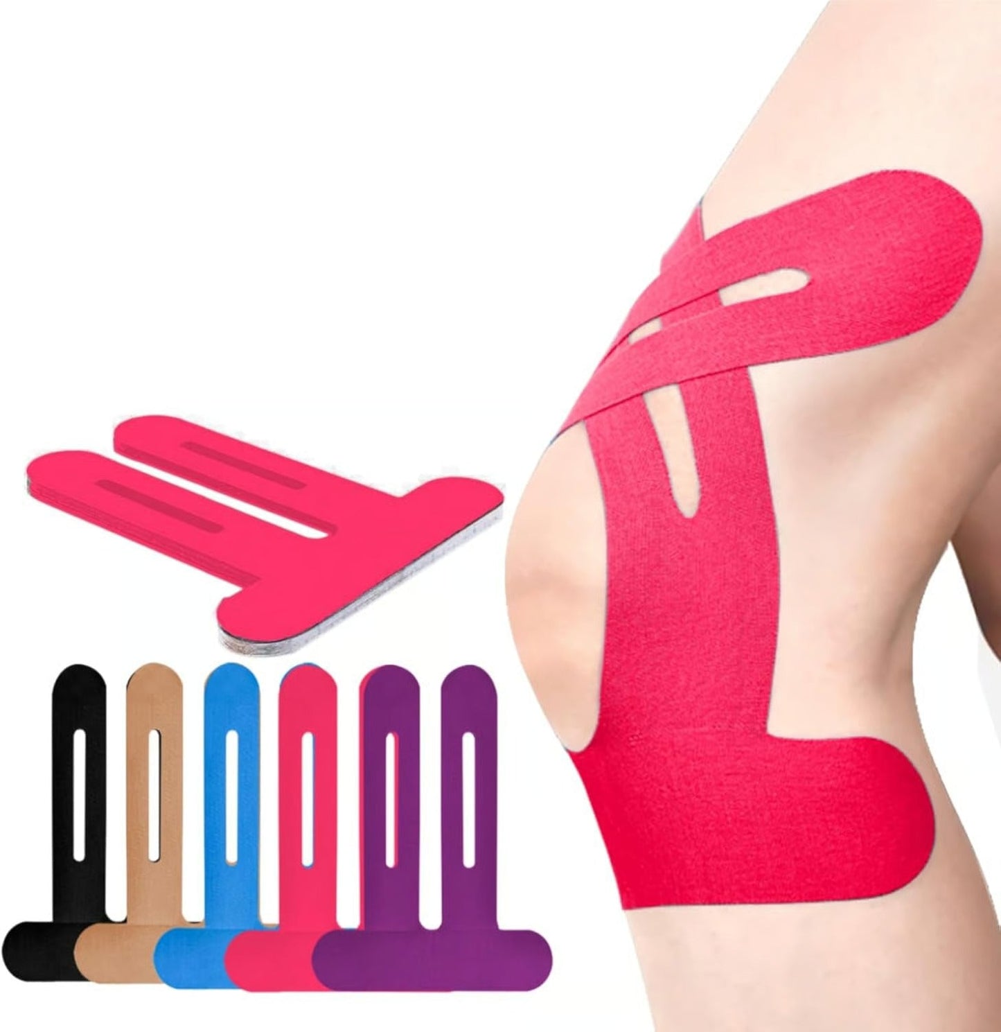 🔥Pre-Cut Knee Kinesiology Tape – Flexible Support for Sports & Daily Movement