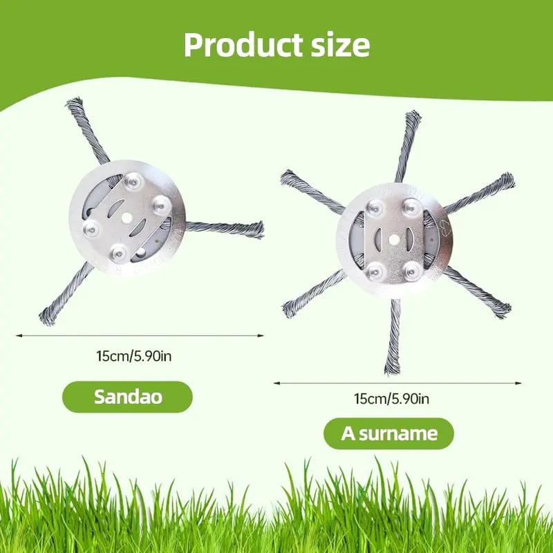 🔥Last Day 50% OFF - 🔥Universal Steel Wire Trimmer Head Replacement-Heavy-Duty Weed Brush Cutter