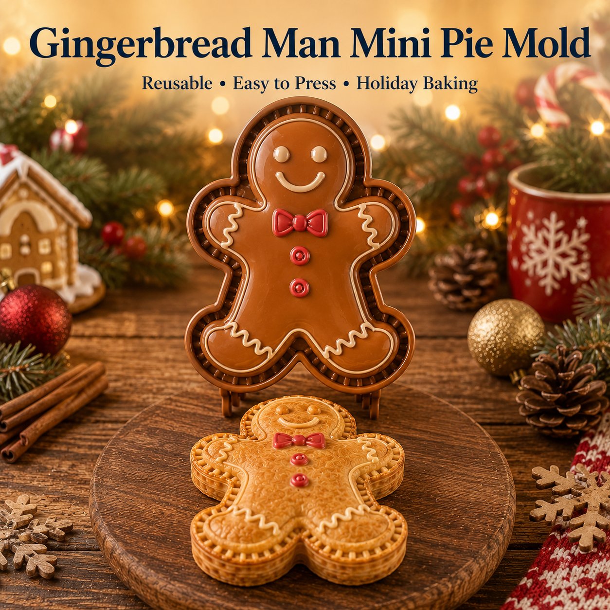 🎄 Christmas Mini Pie Moulds – 8 Festive Embossed Designs-1