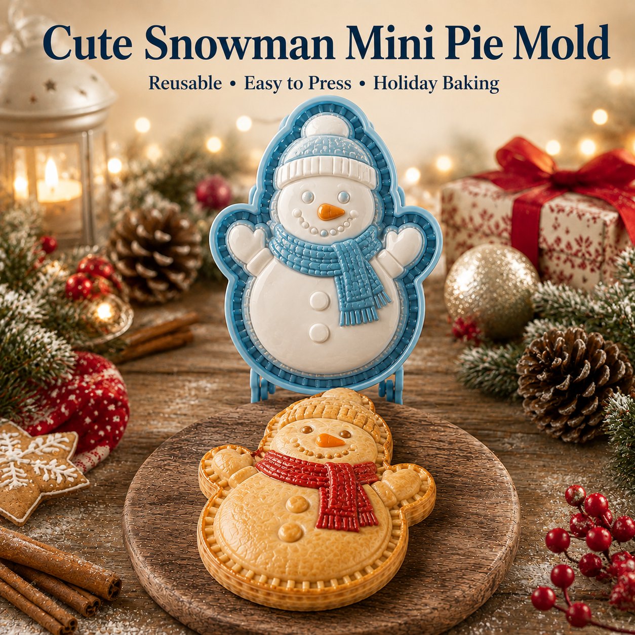 🎄 Christmas Mini Pie Moulds – 8 Festive Embossed Designs-1
