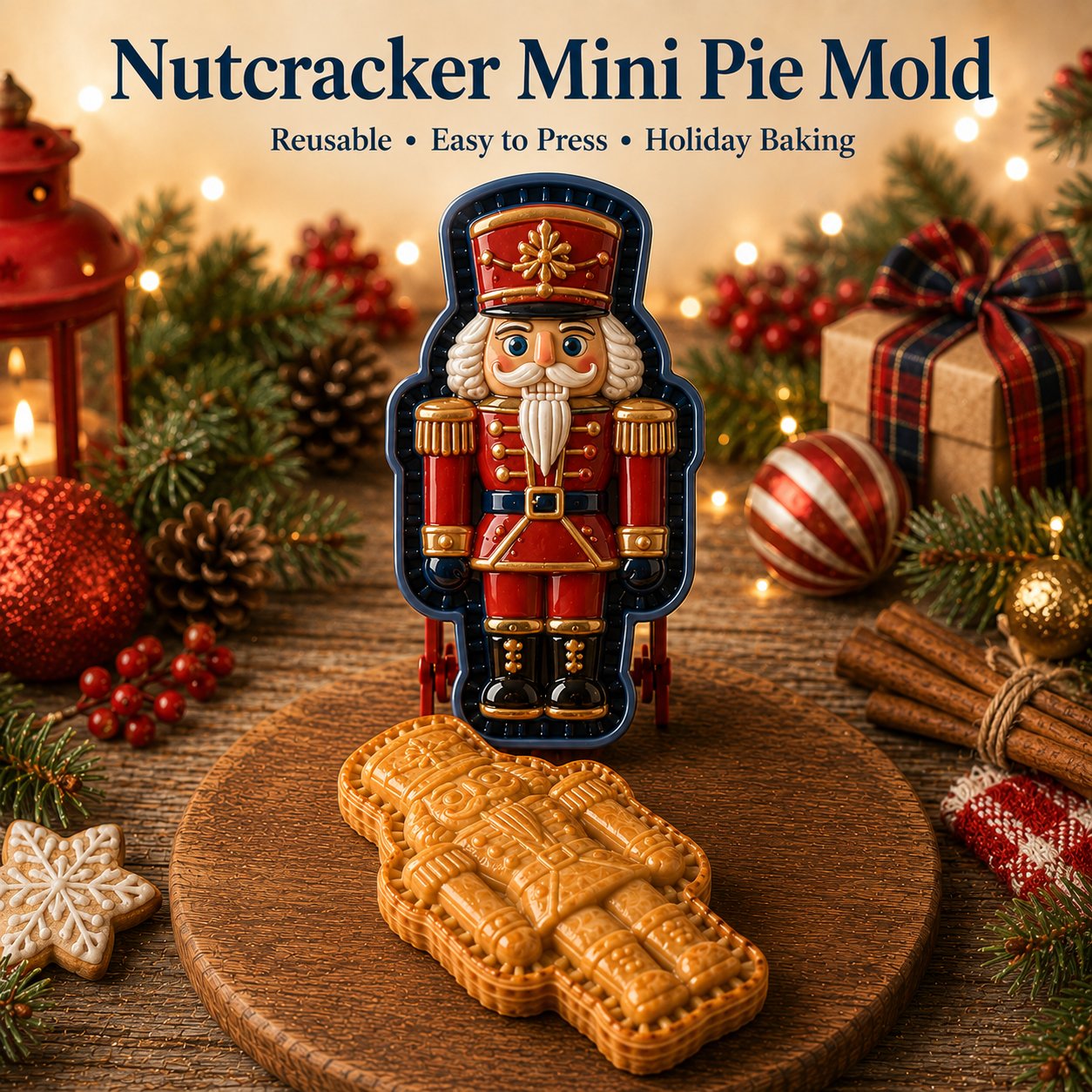 🎄 Christmas Mini Pie Moulds – 8 Festive Embossed Designs-1