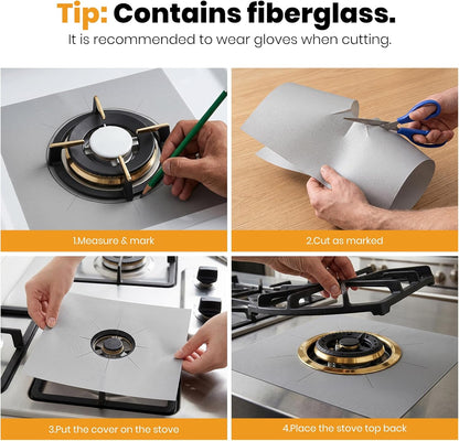 Gas Stove Burner Covers 4 Pack