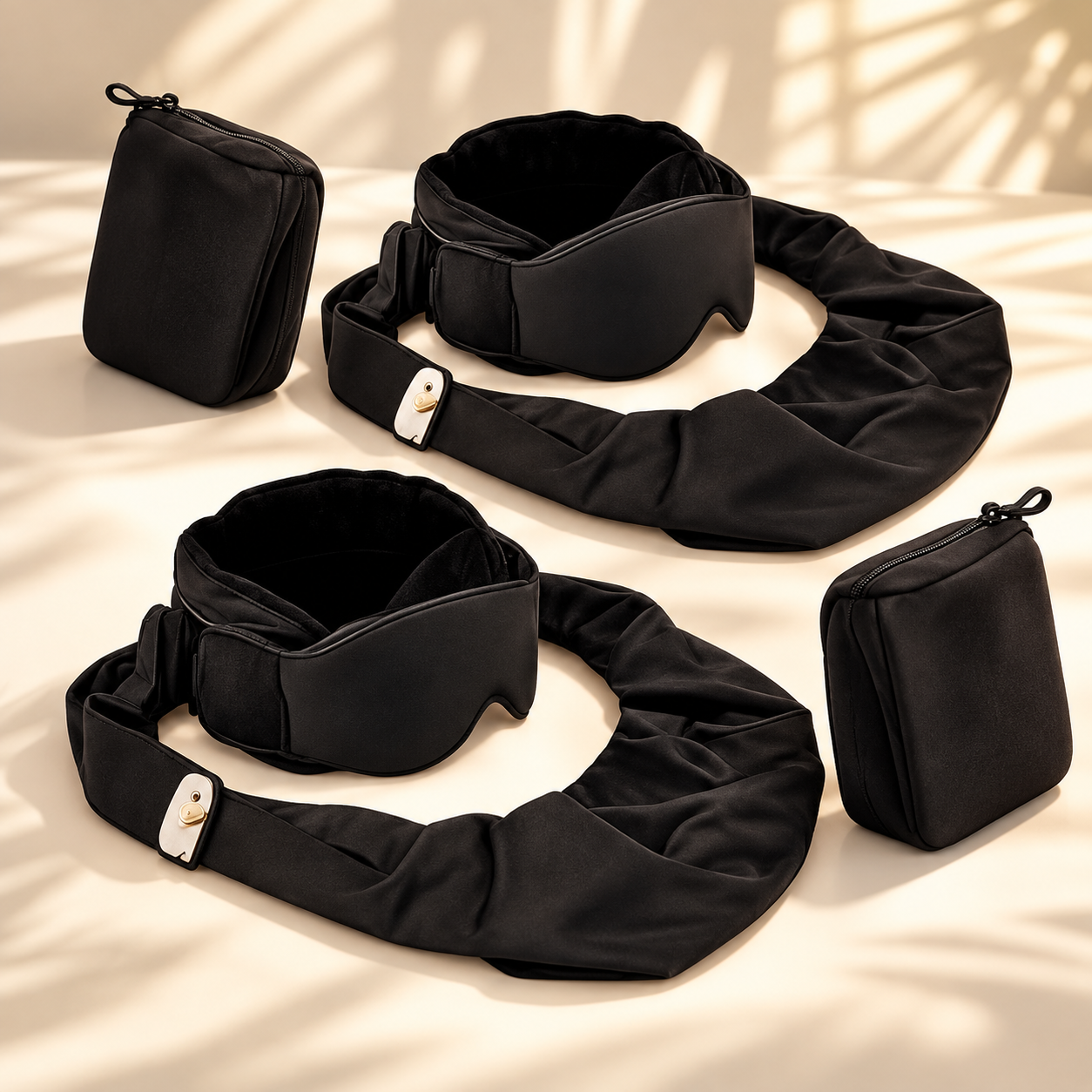Two separate flight rest support sets