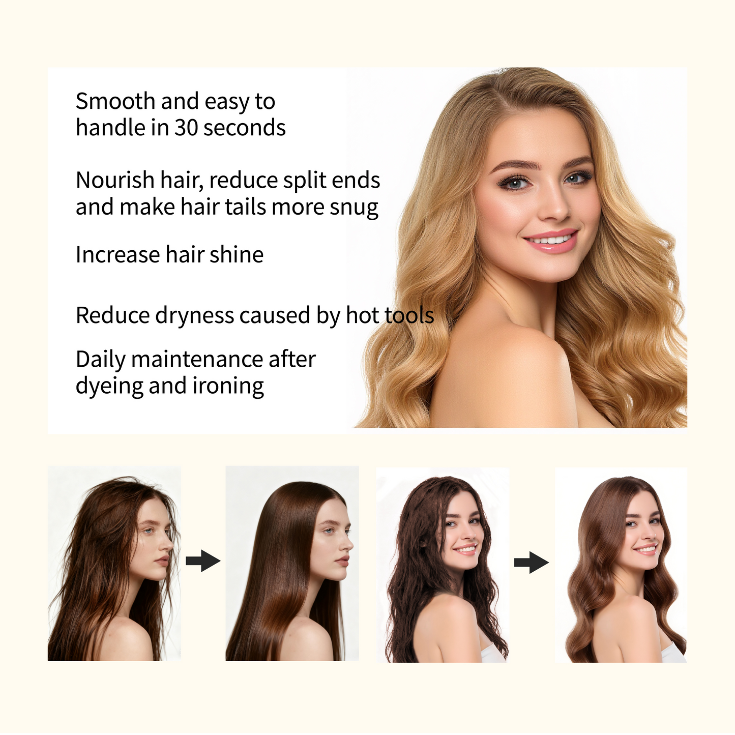 🔥 [50% OFF] Argan & Coconut Hair Elixir | Anti-Frizz & Repair (3.4 oz)-1