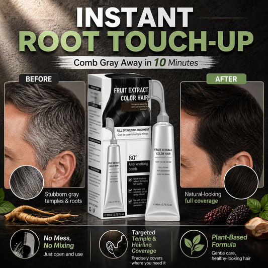 🔥Buy 1, Get 1 FREE, Comb-On Hair Color for Easy Gray Root Touch-Ups