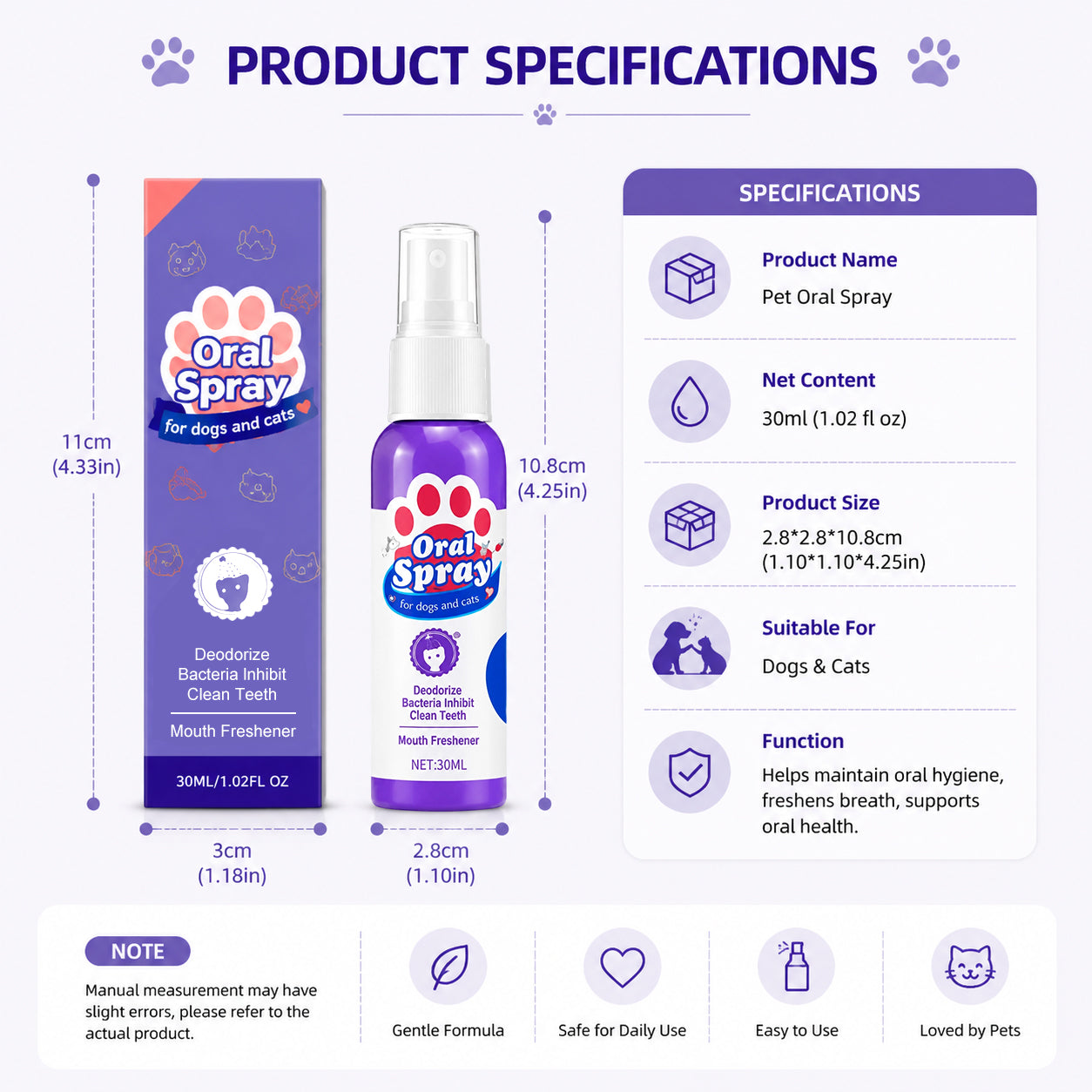 Daily Pet Dental Spray — Safe, Easy, Fresh Breath in Seconds