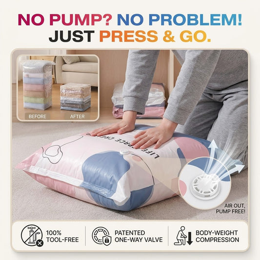 ✨The 3-Second Magic Compression Bag | No Pump, Just Press & Save Space!