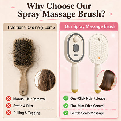 🔥Day Sale 50% OFF🔥4-in-1 Nano-Mist Detangling Spa Brush