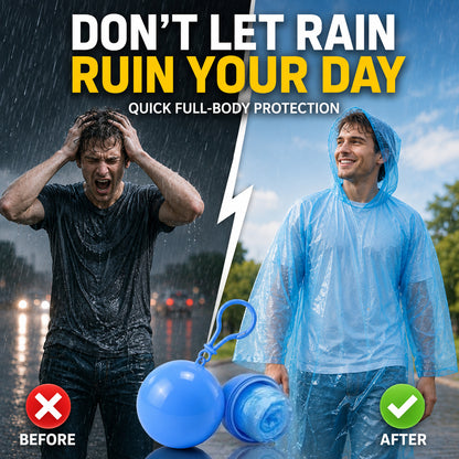 🎁Buy 1, Get 2 FREE – Always-Ready Portable Rain Poncho | Compact, Reusable & Clip-On