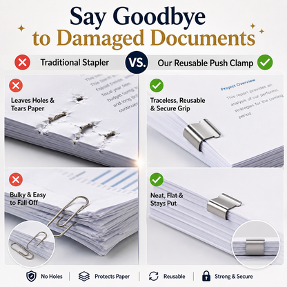 🎁 BUY 1 GET 1 FREE — Reusable Paper Clip Binder – No Staples, No Holes-1