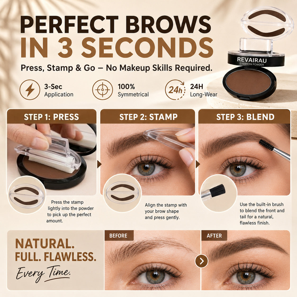 Revairau™ 3-Second Brow Stamp