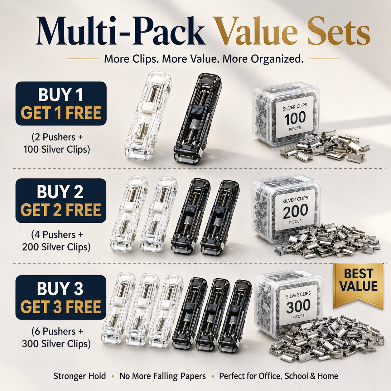 🎁 BUY 1 GET 1 FREE — Reusable Paper Clip Binder – No Staples, No Holes-1