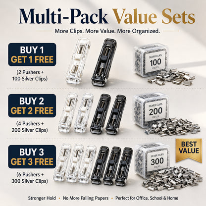 🎁 BUY 1 GET 1 FREE — Reusable Paper Clip Binder – No Staples, No Holes-1