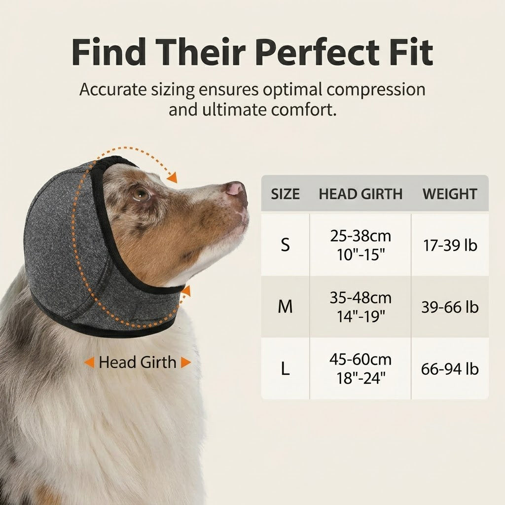 No More Shivering from Thunder & Dryers! ❤️ Dailyard Dog Calming Ear Wrap for Instant Anxiety Relief