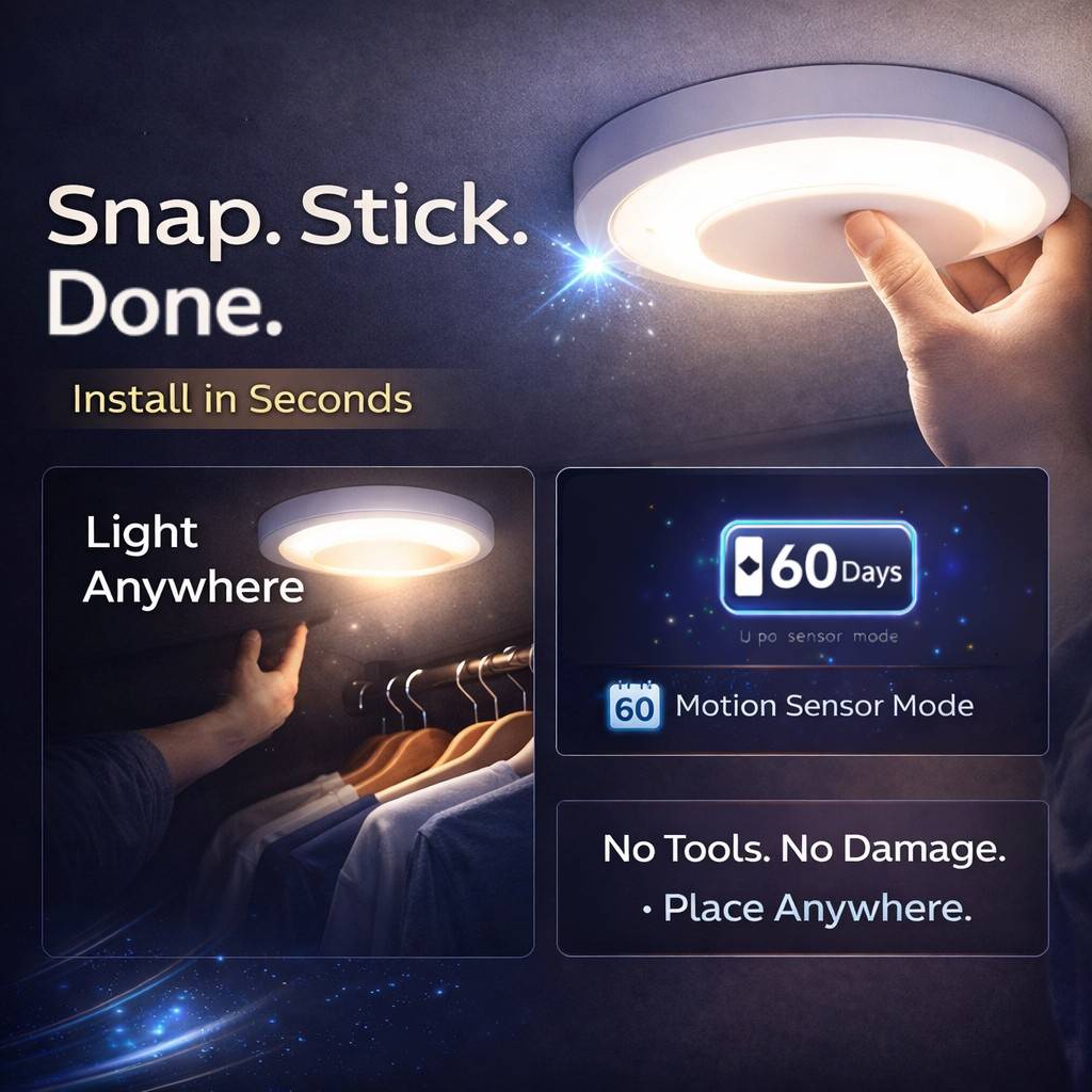 Magnetic Motion Sensor Ceiling Light