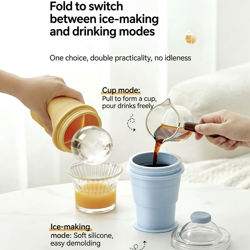 Magic Chill Cup | 2-in-1 Collapsible Ice Maker