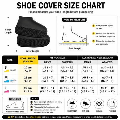 Pro-Grade Reinforced Silicone Shoe Covers – Wear-Resistant & Waterproof
