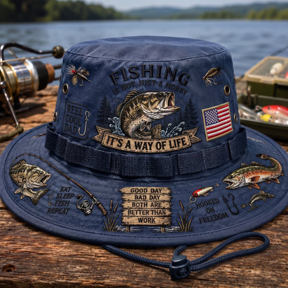 🔥Last Day 50% OFF -🎣 Fishing Is a Way of Life Boonie Hat