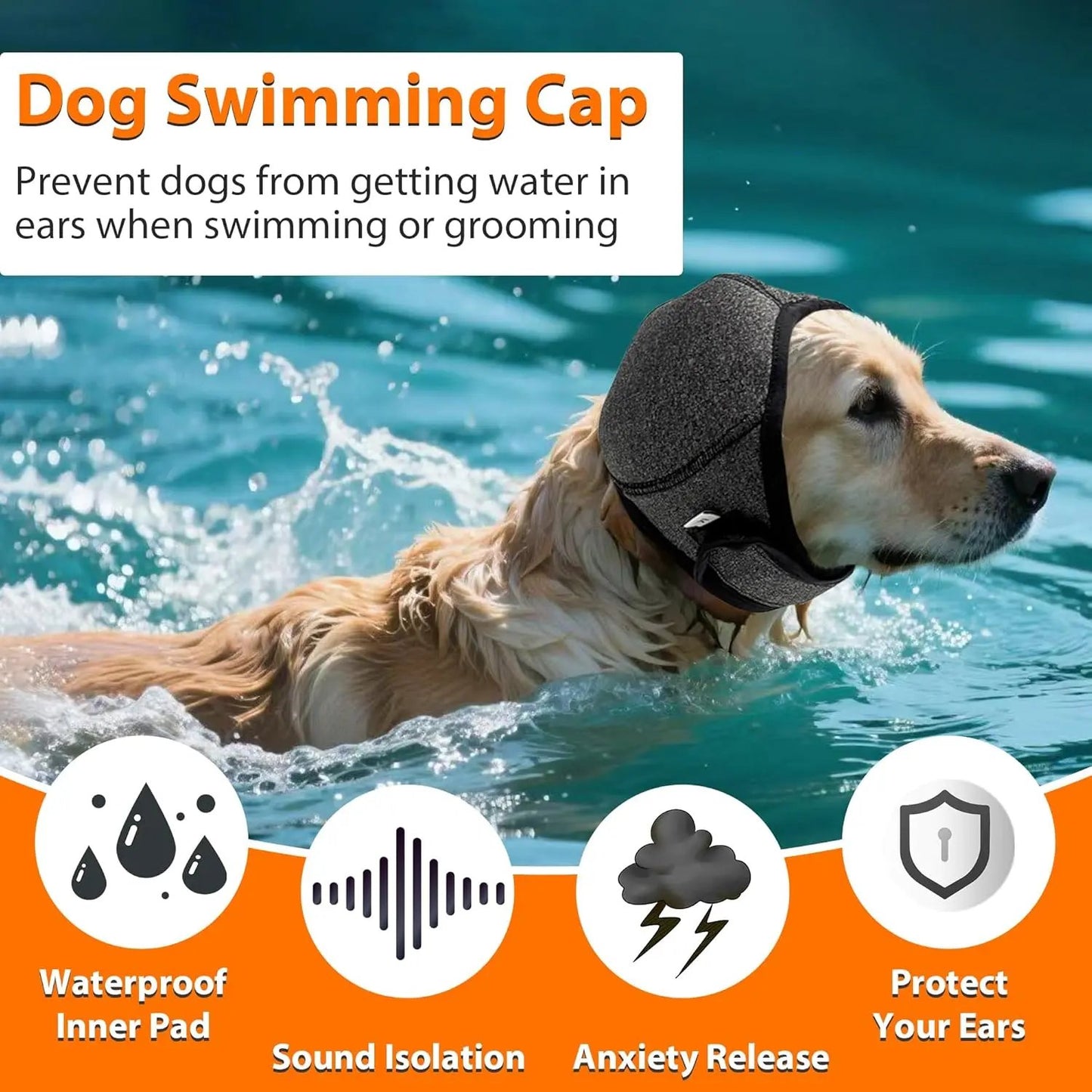 🔥 [Flash Sale - 50% OFF] No More Shivering from Thunder & Dryers! ❤️ Dailyard Dog Calming Ear Wrap for Instant Anxiety Relief-1