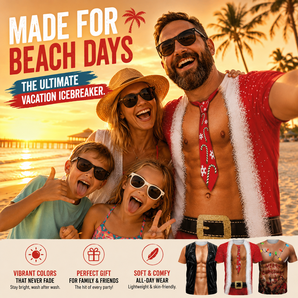 Beach Please Funny T-Shirt for Men – Casual Vacation Tee, Birthday Gift for Dad, Husband, Brother & Friends