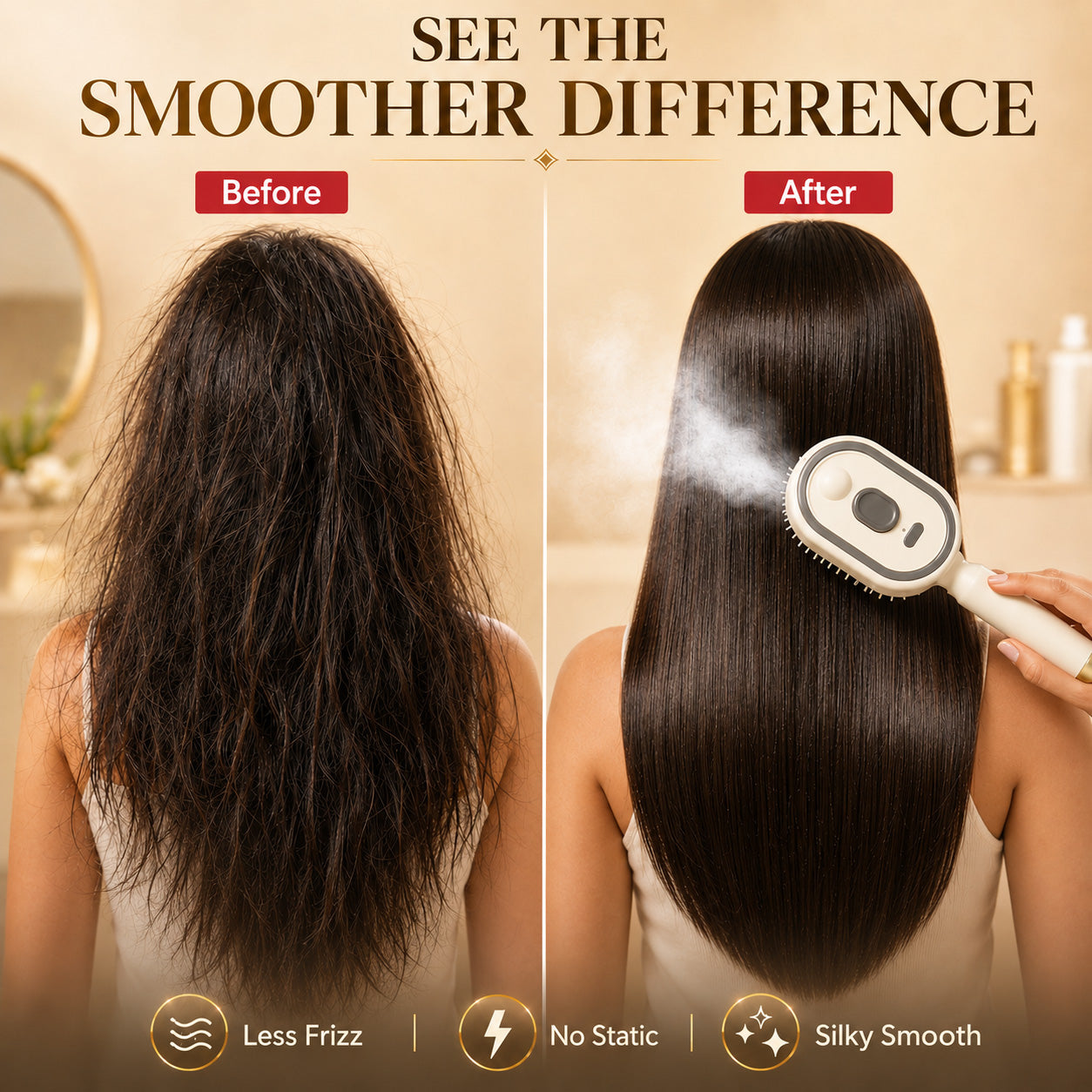 🔥Day Sale 50% OFF🔥4-in-1 Nano-Mist Detangling Spa Brush