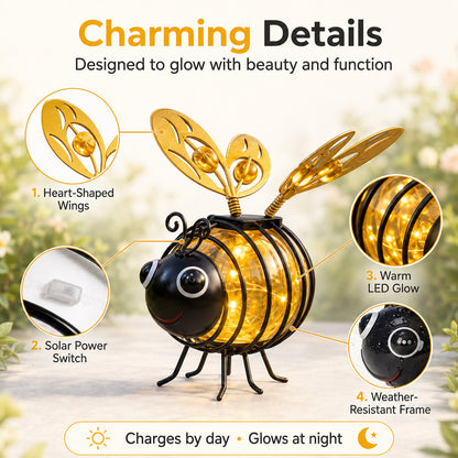 Bring Your Garden to Life Tonight — Solar Powered Hanging Bee Light-1