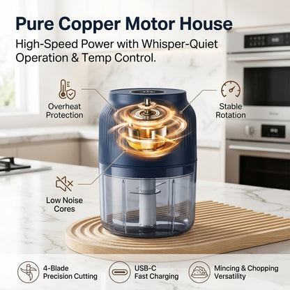 🔥 Flash Sale 50% OFF: Electric Mini Food Chopper | USB Rechargeable, 100% Waterproof-1