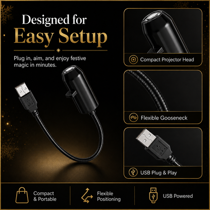 🎁 [Buy 1 Get 1 Free] Bring Christmas Magic Home – A Little Projector for Warm Family Nights