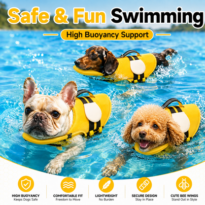 Small Dog Shark Fin Swim Vest with Easy-Grab Handle