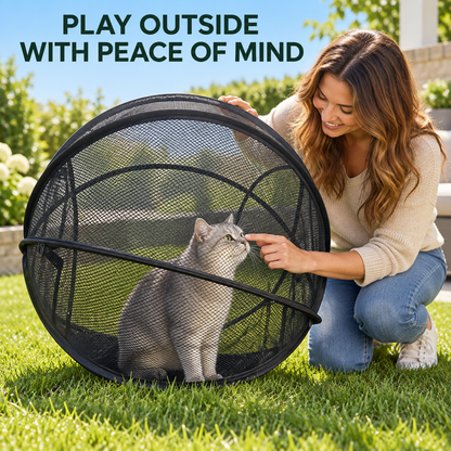 🐱🌿 FreshAir Cat Haven – Pop-Up Mesh Playpen