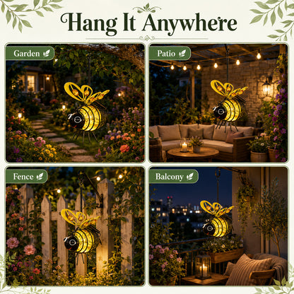 Bring Your Garden to Life Tonight — Solar Powered Hanging Bee Light-1