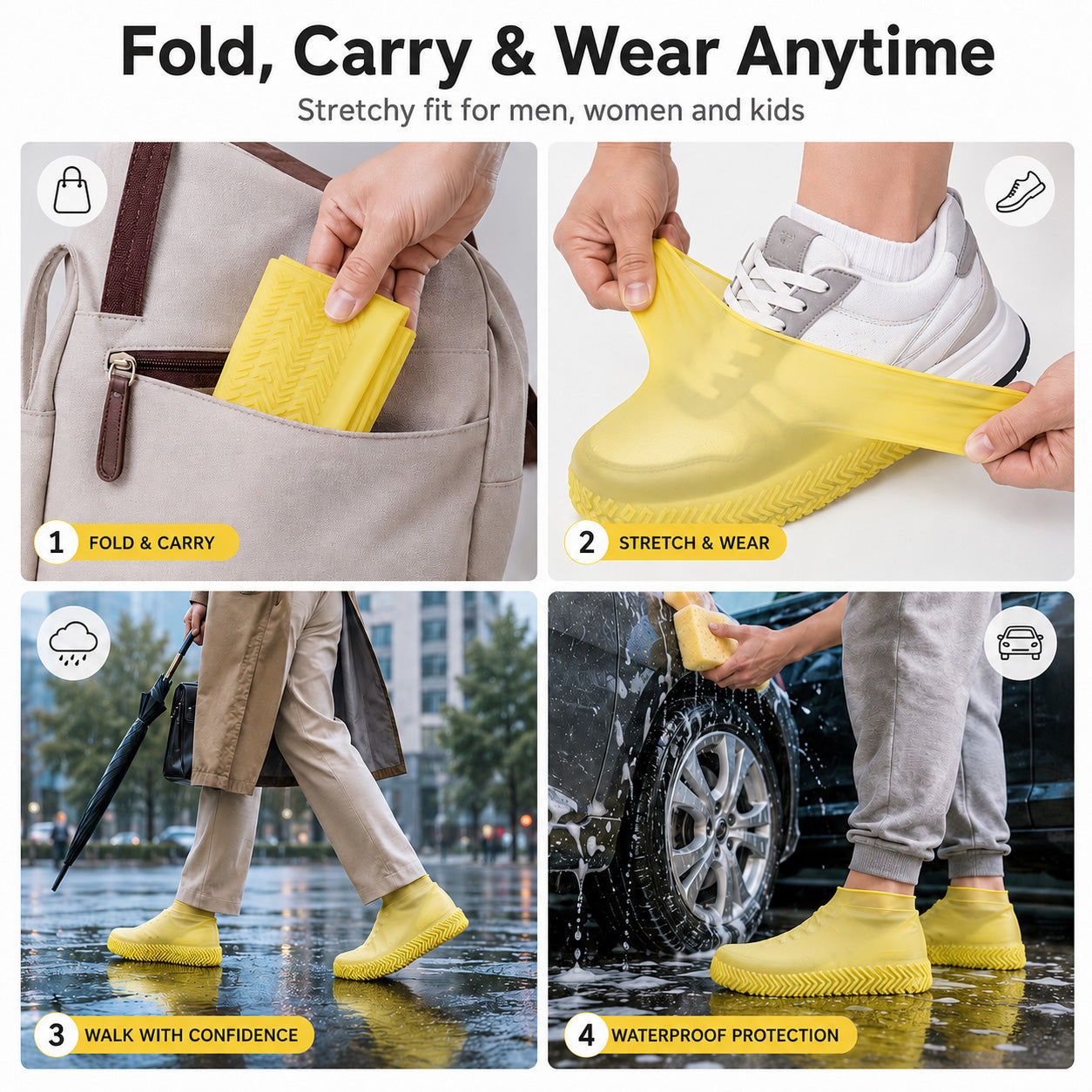 Pro-Grade Wear-Resistant Waterproof Shoe Covers (Reinforced Silicone)