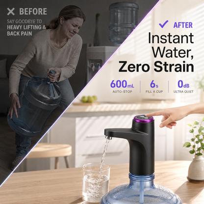 🔥 Limited-Time 50% OFF: Smart Rechargeable Water Pump – 600ml Auto-Stop, Continuous Flow & Long Battery Life