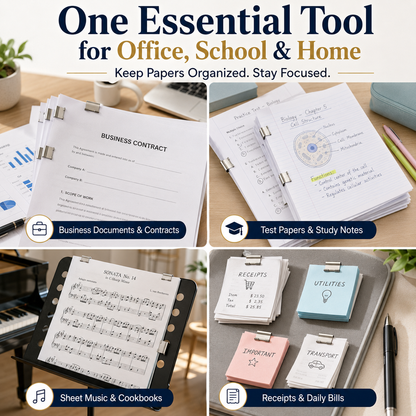 🎁 BUY 1 GET 1 FREE — Reusable Paper Clip Binder – No Staples, No Holes-1
