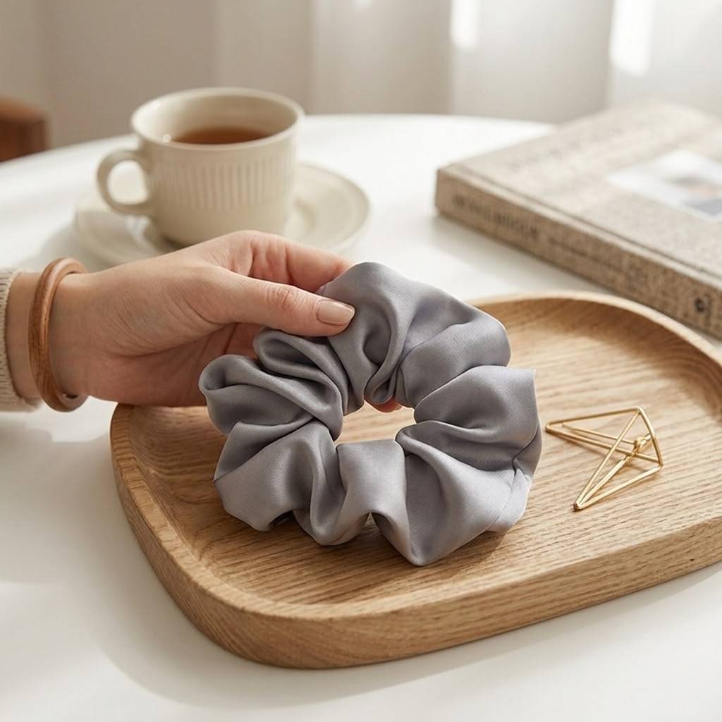 Premium French Style Satin Silk Scrunchie