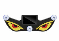 Red eyes and yellow eyebrows and  Low yellow eyes