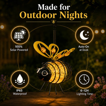Bring Your Garden to Life Tonight — Solar Powered Hanging Bee Light-1