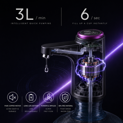 🔥 Limited-Time 50% OFF: Smart Rechargeable Water Pump – 600ml Auto-Stop, Continuous Flow & Long Battery Life