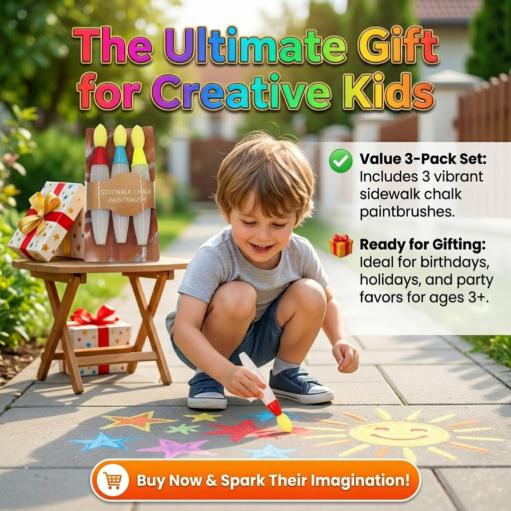 2026 Edition: Magic Sidewalk Art Kit (3-Pen Sibling Set)