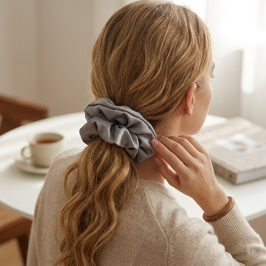 Premium French Style Satin Silk Scrunchie