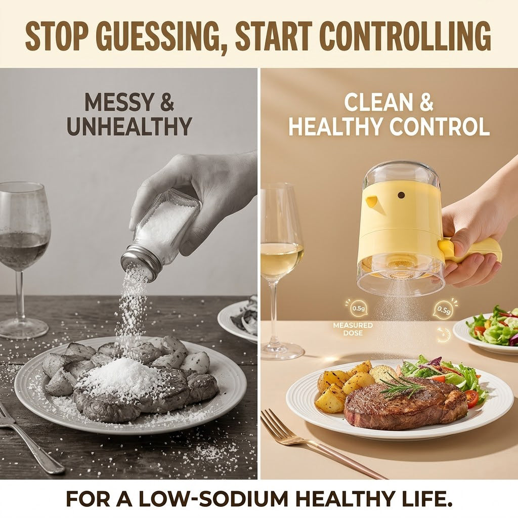 Revairau™ 0.5g Precise Portion Control Dispenser | 100% Moisture-Proof Salt & Spice Shaker