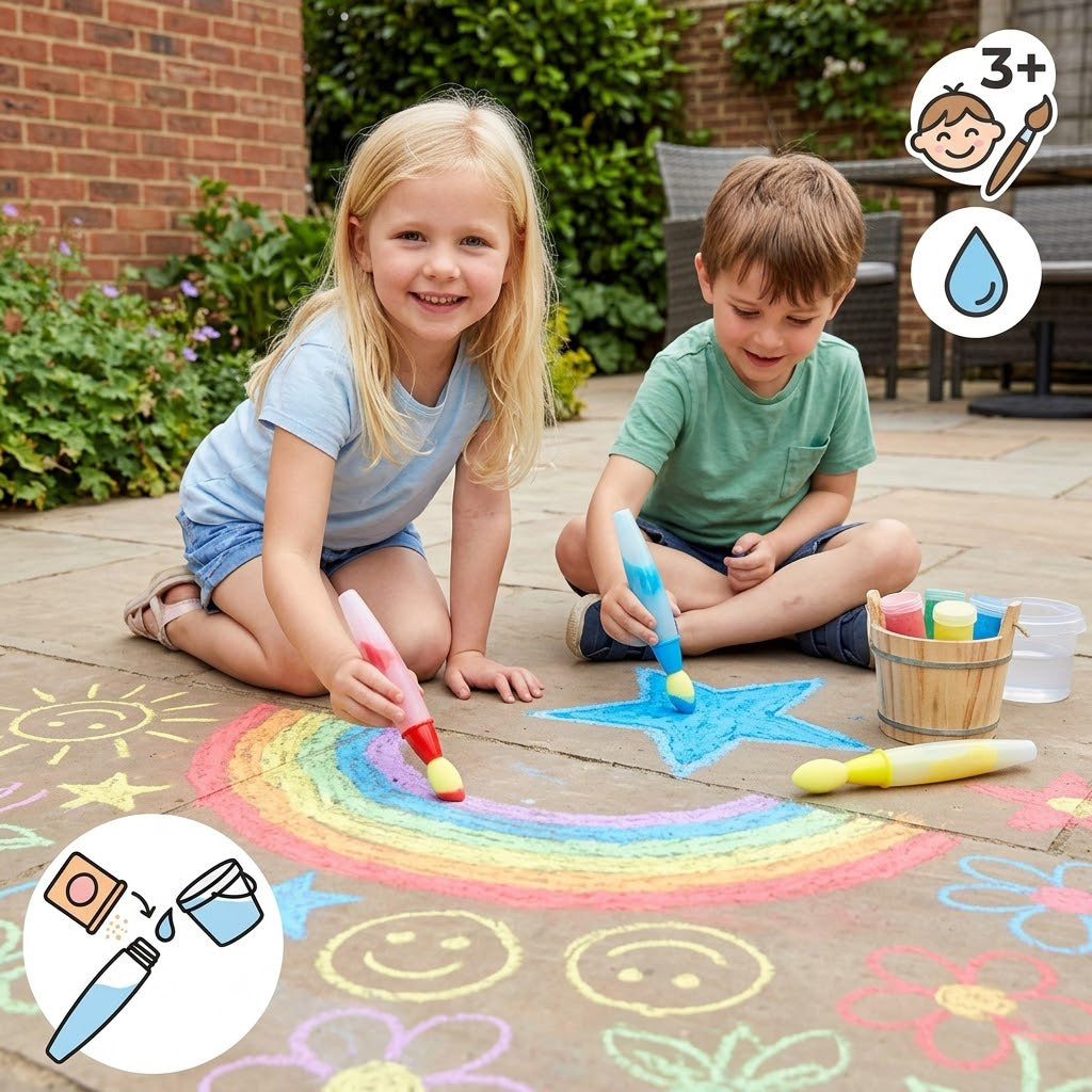 2026 Edition: Magic Sidewalk Art Kit (3-Pen Sibling Set)
