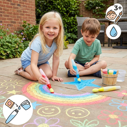 2026 Edition: Magic Sidewalk Art Kit (3-Pen Sibling Set)
