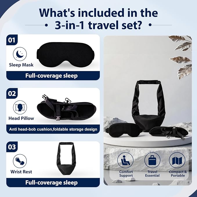 The Flight Rest Essential — Premium 3-in-1 Head & Arm Support-1