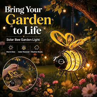 Bring Your Garden to Life Tonight — Solar Powered Hanging Bee Light-1