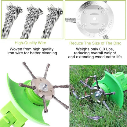 🔥Last Day 50% OFF - 🔥Universal Steel Wire Trimmer Head Replacement-Heavy-Duty Weed Brush Cutter