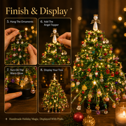 🎄✨ DIY Beaded Christmas Tree Kit – 🎅Create Your Own Sparkling Holiday Decoration