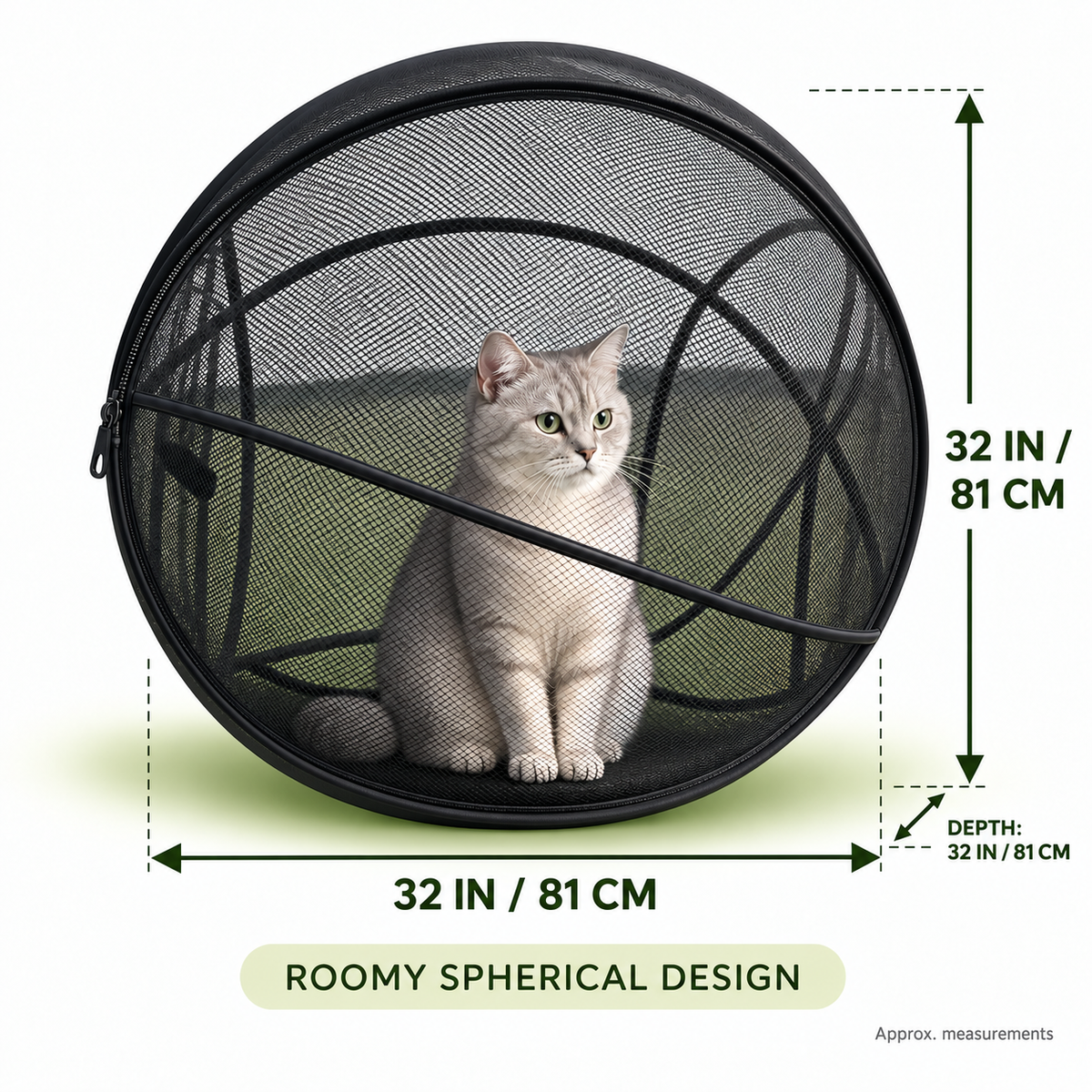 🐱🌿 FreshAir Cat Haven – Pop-Up Mesh Playpen