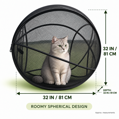 🐱🌿 FreshAir Cat Haven – Pop-Up Mesh Playpen